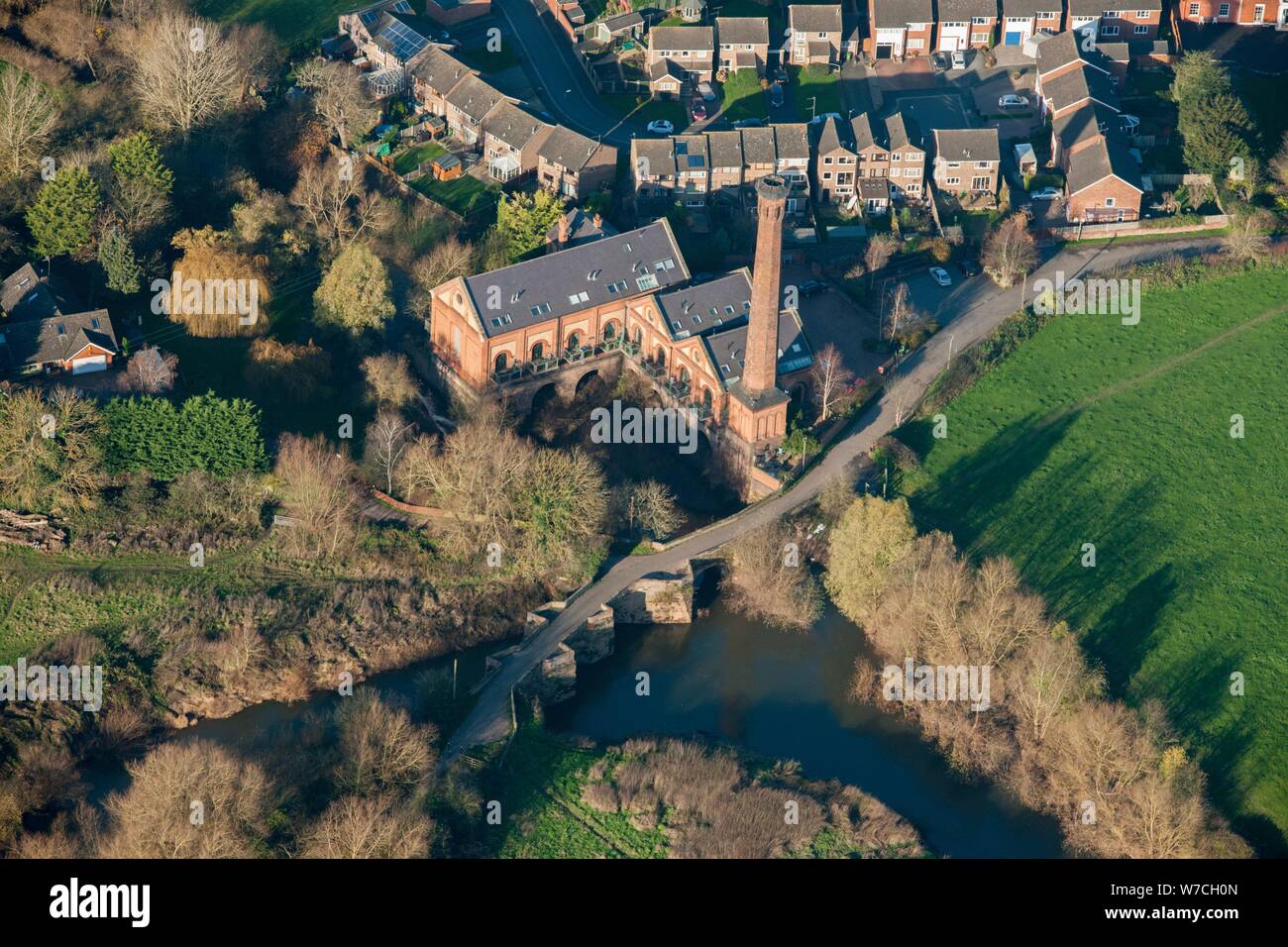 Site of the Battle of Powick Bridge and a former hydro-electricity works, Worcestershire, 2014. Creator: Historic England Staff Photographer. Stock Photo