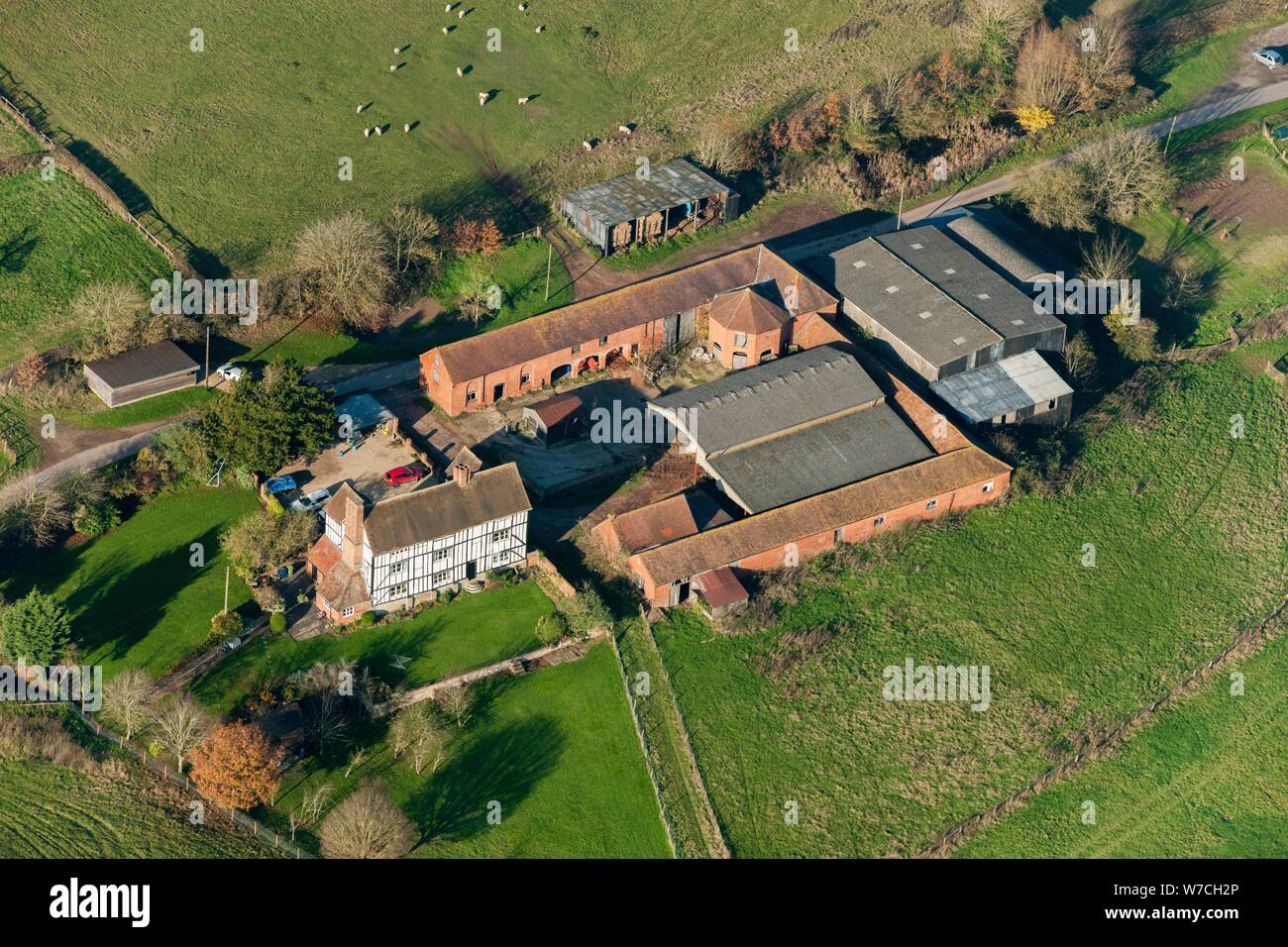 Mill Hill Farm farmhouse, horse engine house and farm buildings