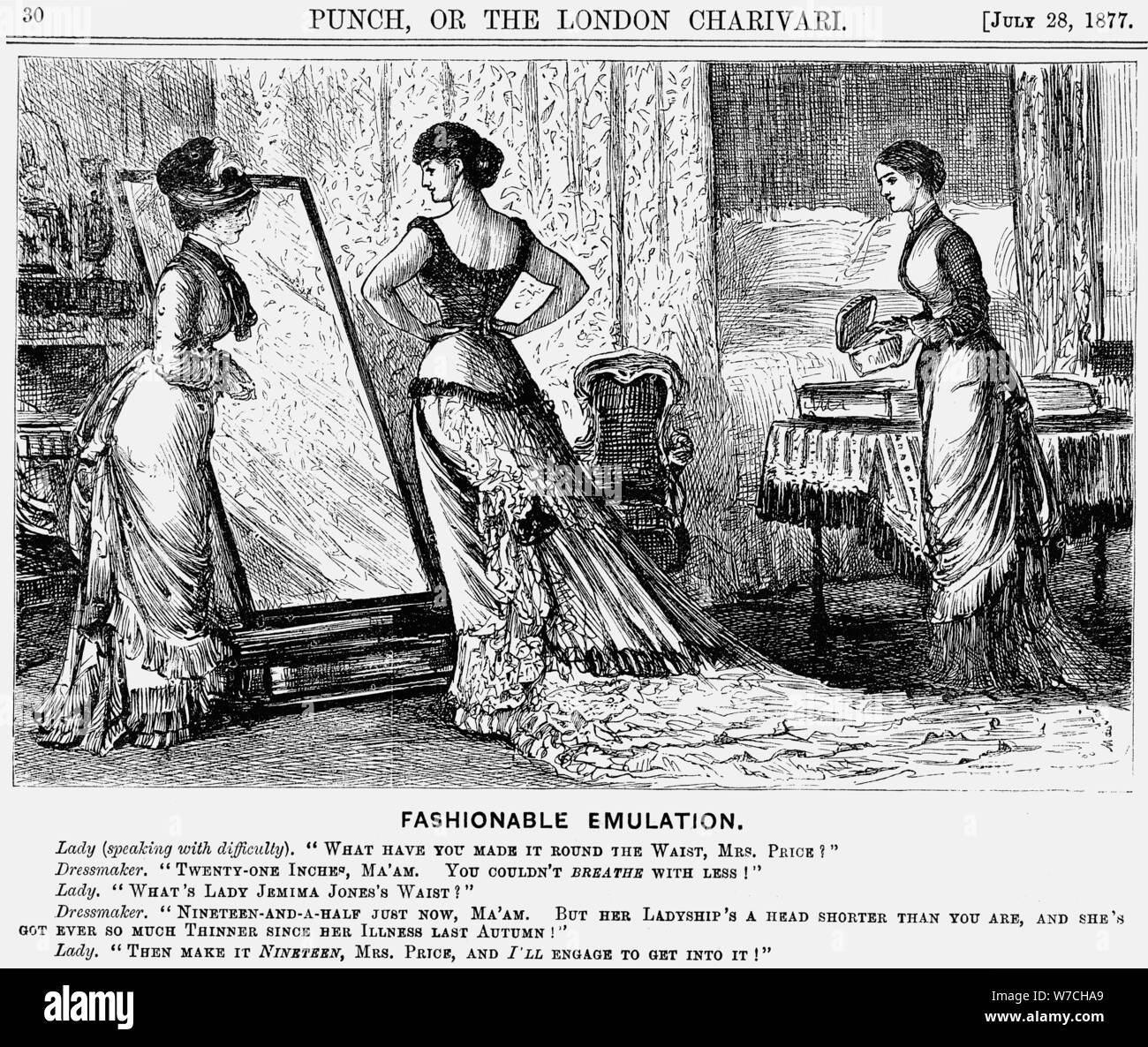 'Fashionable Emulation', 1877.  Artist: George du Maurier Stock Photo