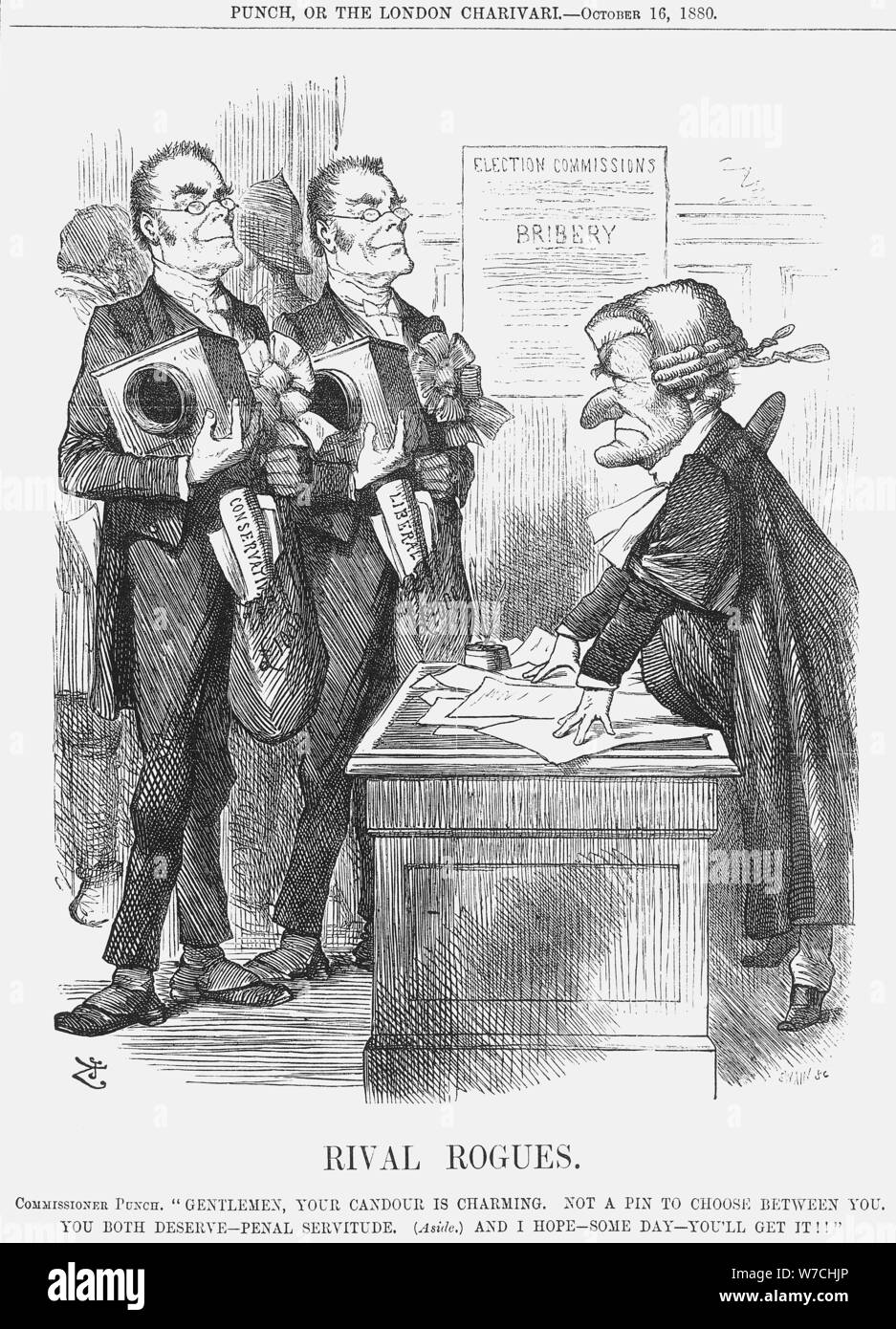 'Rival Rogues', 1880. Artist: Joseph Swain Stock Photo