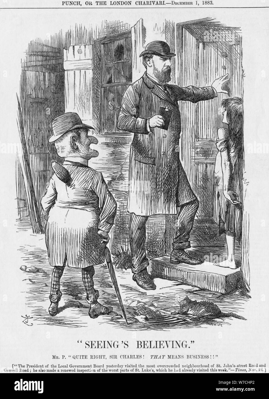 Seeing's Believing, 1883. Artist: Joseph Swain Stock Photo