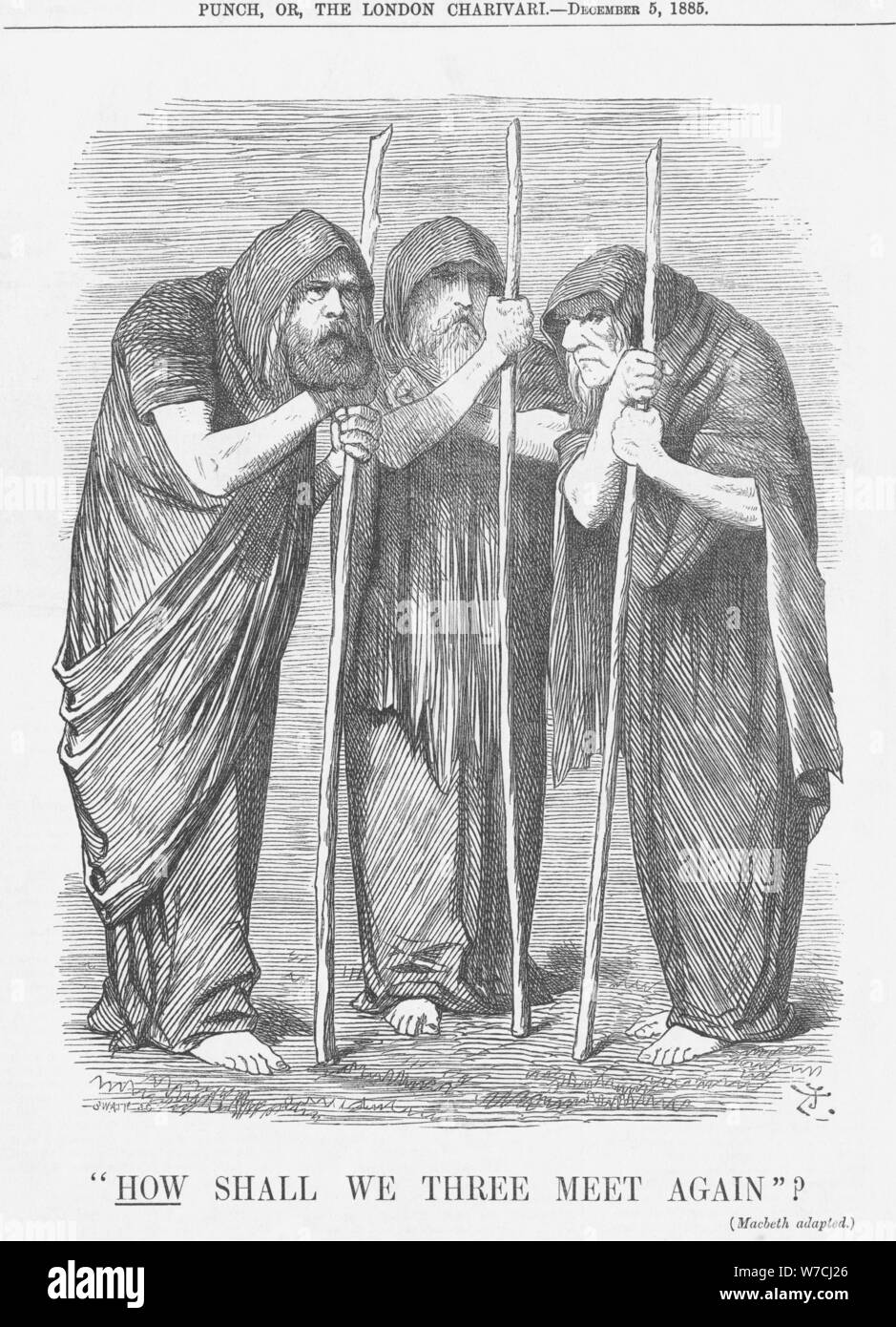 How Shall We Three Meet Again?, 1885. Artist: Joseph Swain Stock Photo
