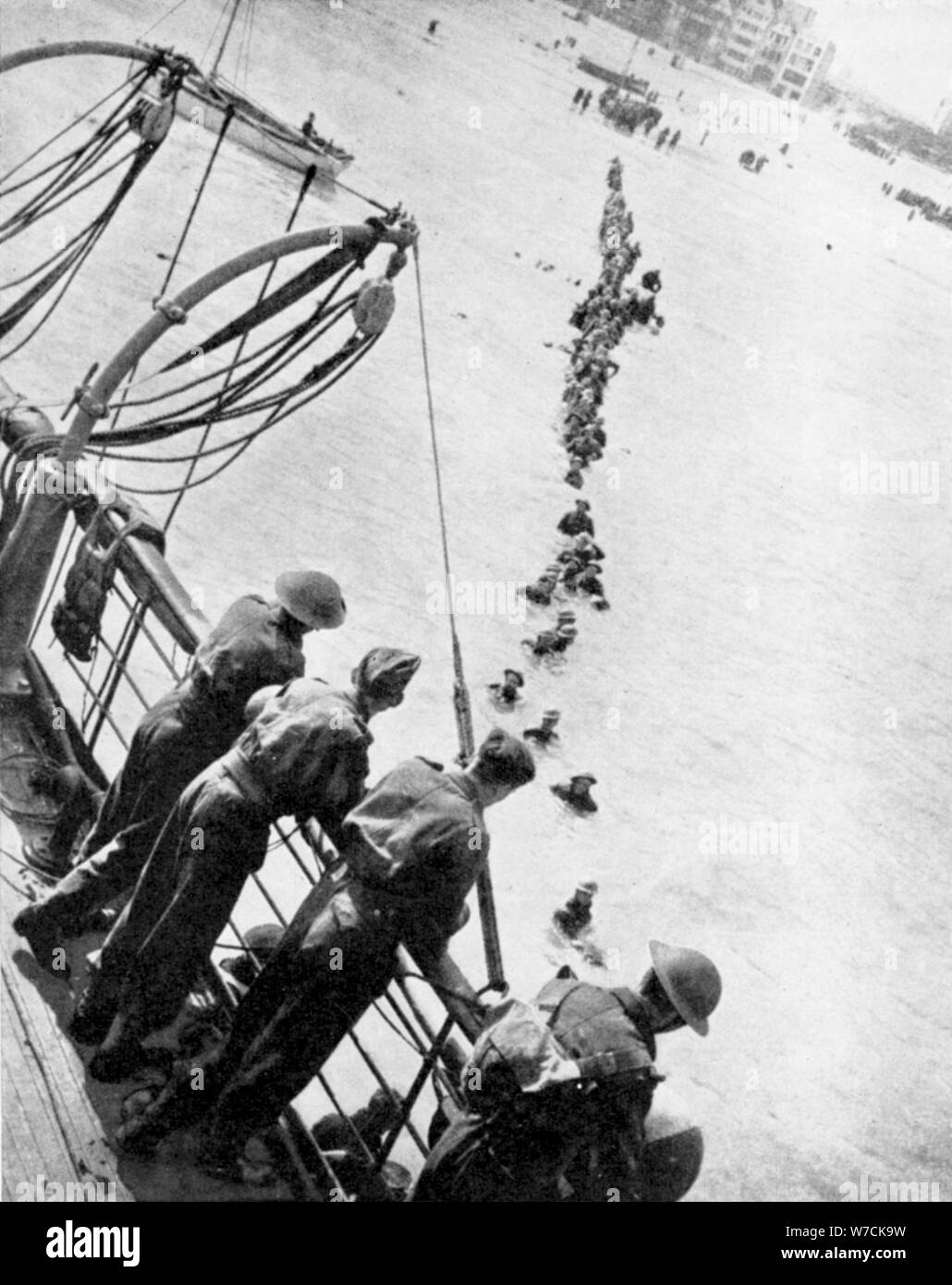 Evacuation of British troops from Dunkirk, 27 May - 3 June 1940. Artist: Unknown Stock Photo