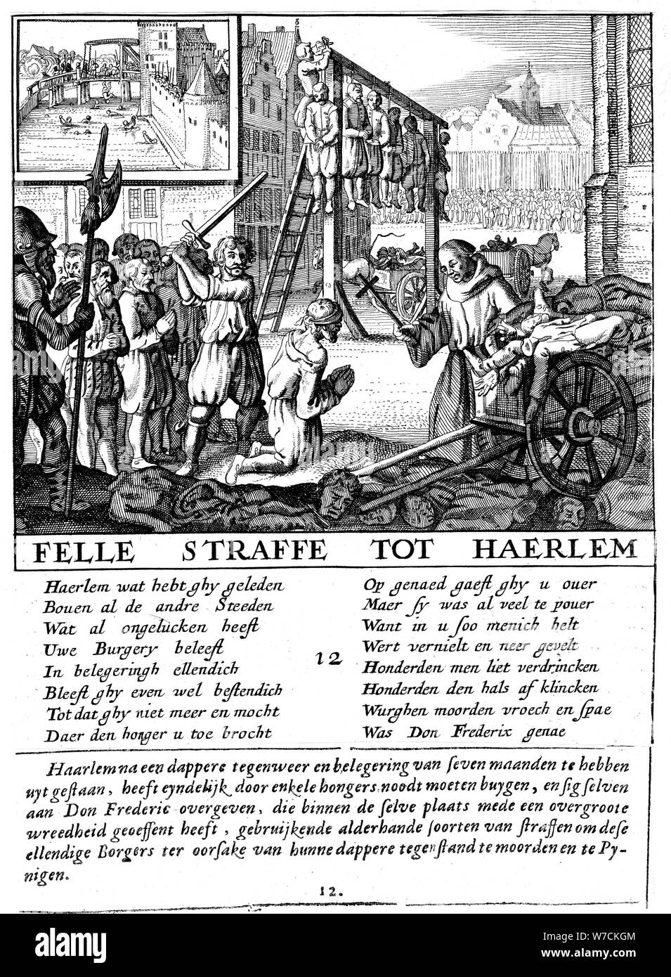 Protestants in the Netherlands executed for heresy during Duke of Alva's repressive rule (1567-73). Artist: Unknown Stock Photo