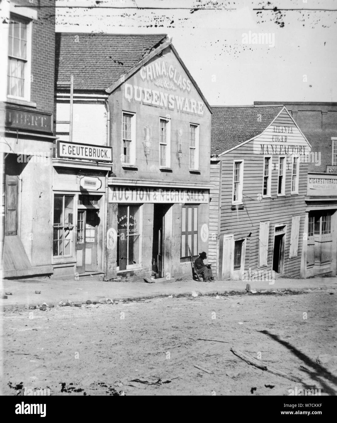 Slave auction shop, Atlanta, Georgia, USA, c1860-62. Artist: Unknown Stock Photo