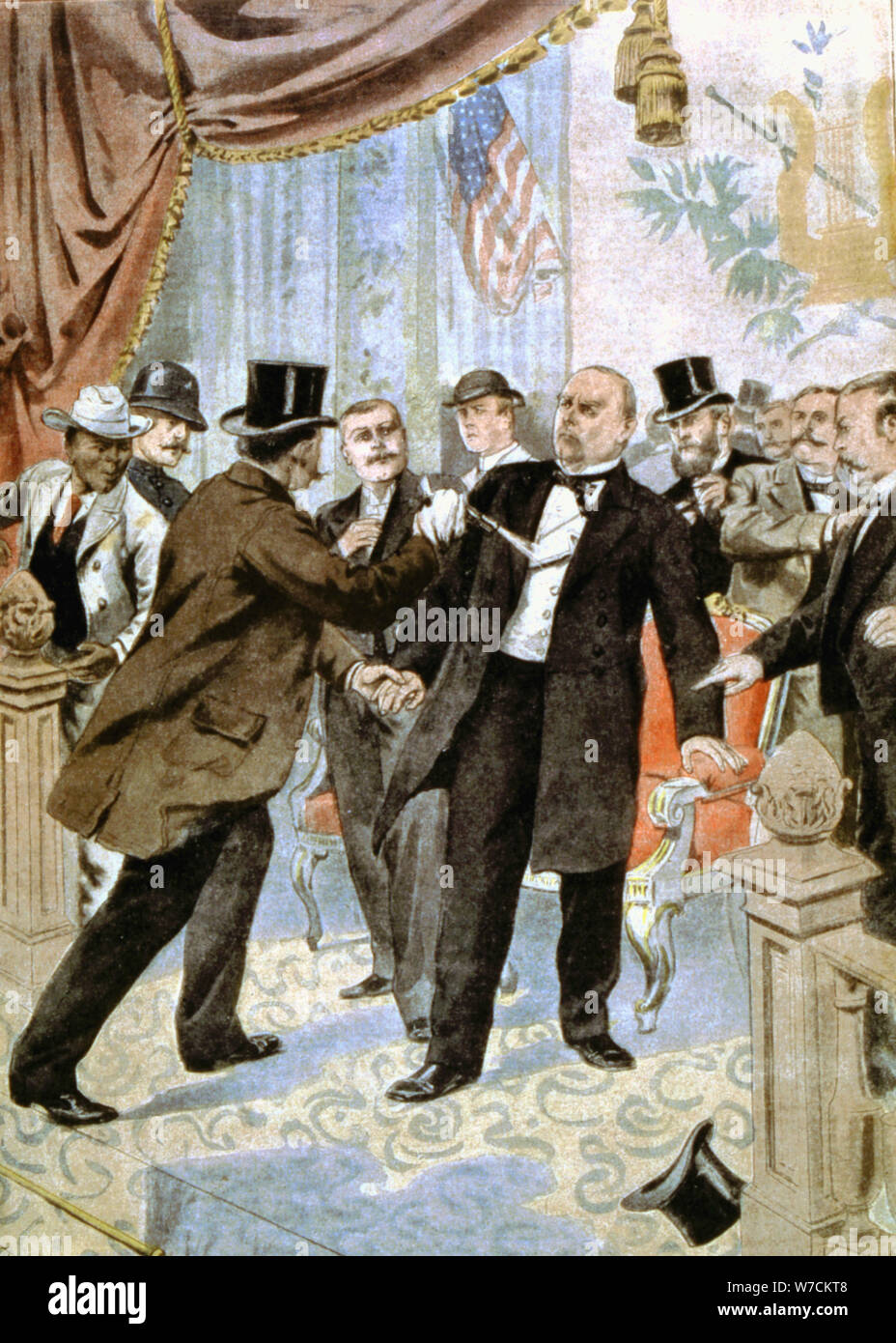 Assassination of William McKinley, 25th president of the USA, 1901. Artist: Unknown Stock Photo