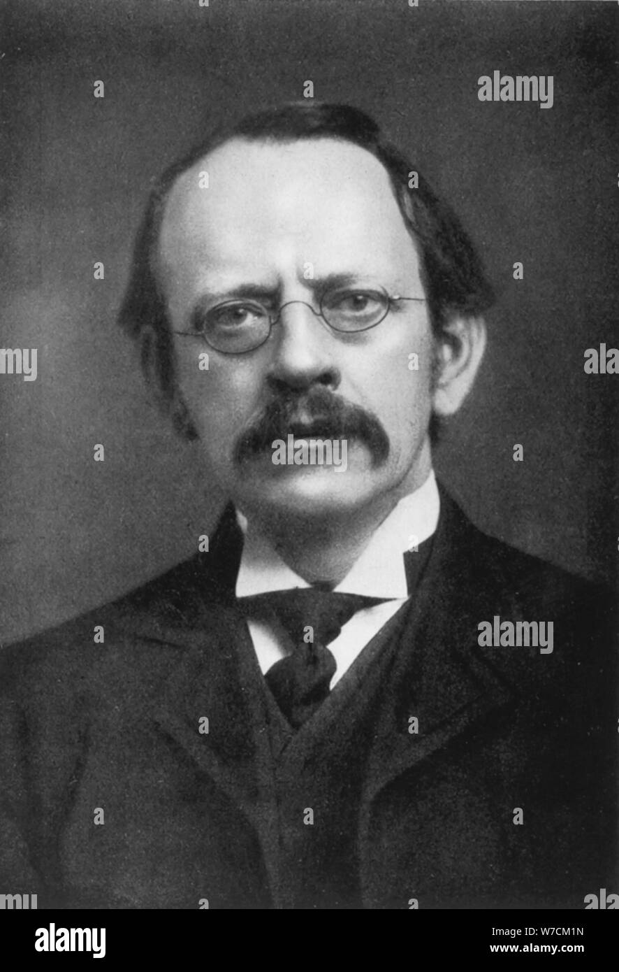 JJ Thomson, British physicist, c1896-c1915. Artist: Unknown Stock Photo