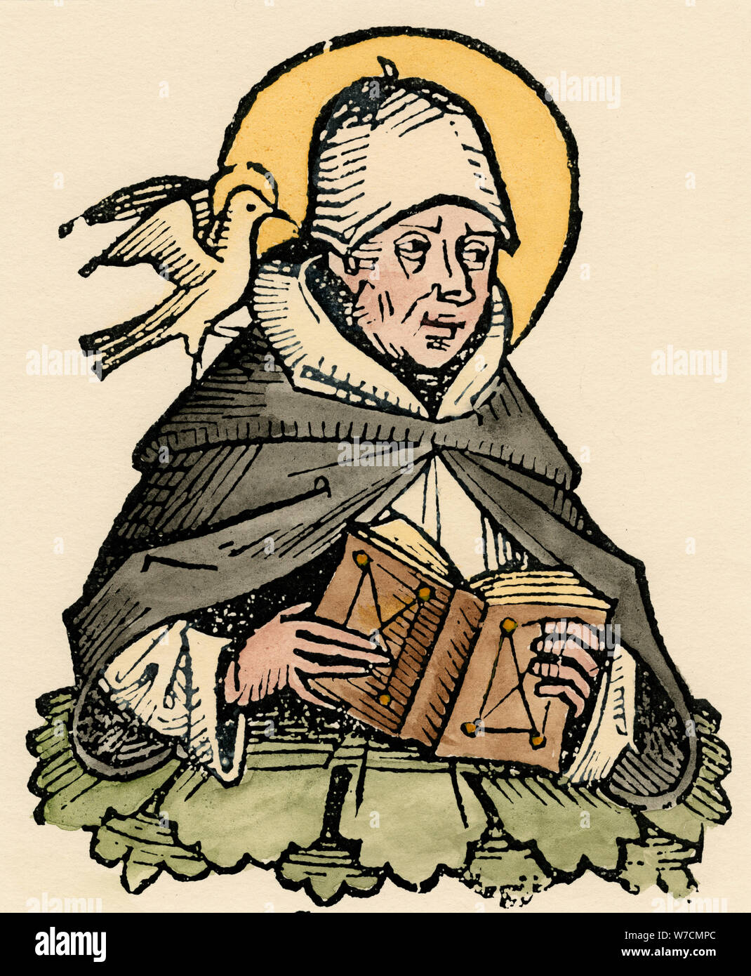 St Thomas Aquinas, 13th century Italian philosopher and theologian. Artist: Unknown Stock Photo