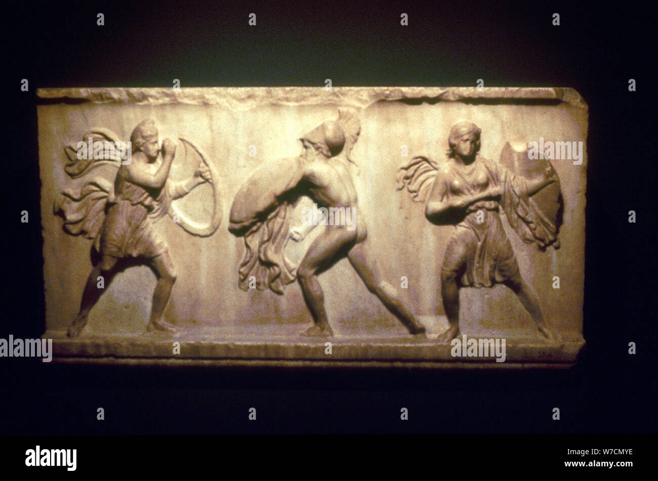 Greek warrior fighting an Amazon, 8th-5th century BC. Artist: Unknown Stock Photo