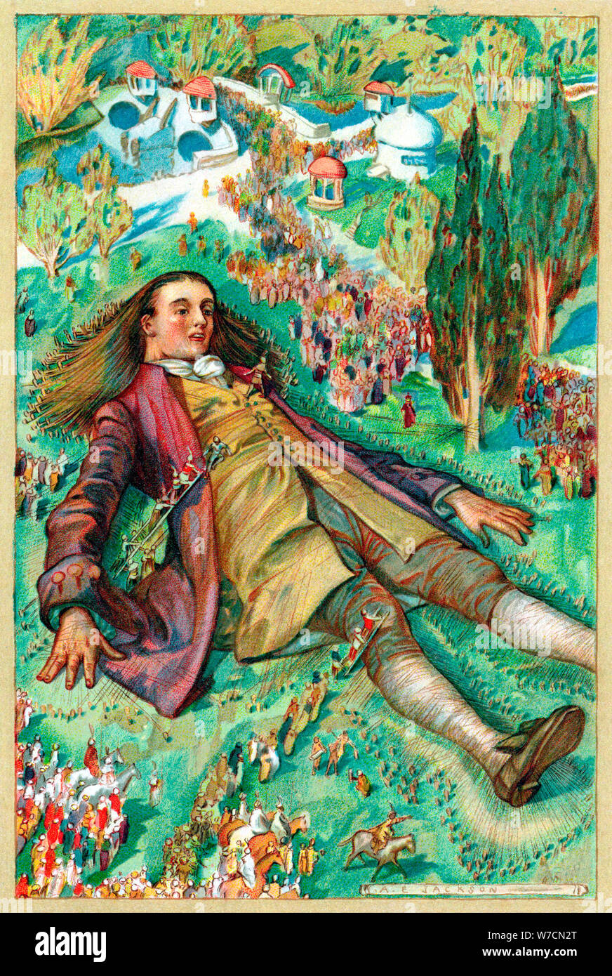 Gulliver in Lilliput. Artist: Unknown Stock Photo