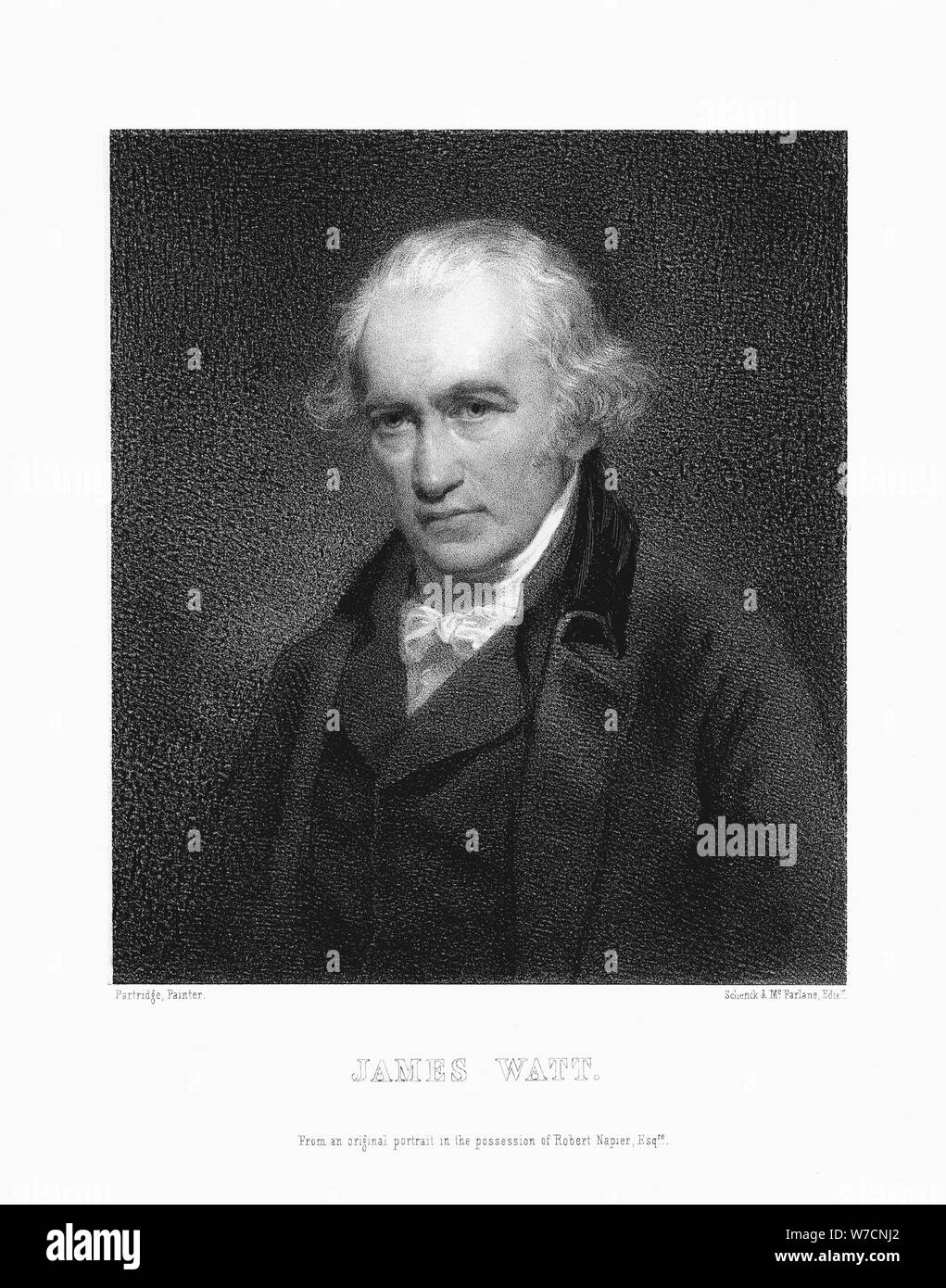 James Watt, Scottish engineer. Artist: Unknown Stock Photo