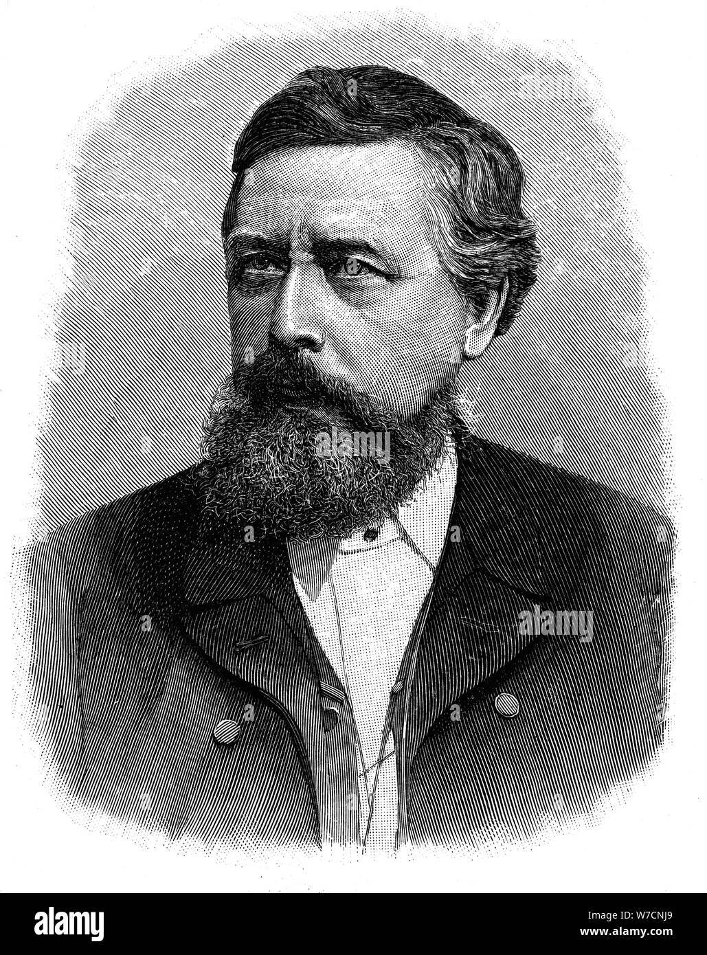 Wilhelm Liebknecht, 19th century German social democrat. Artist: Unknown Stock Photo