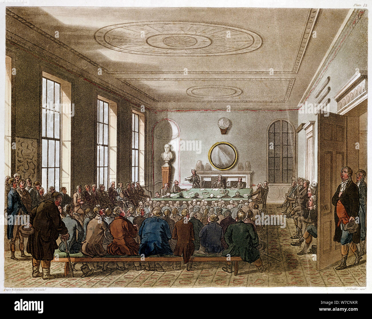 Meeting of the Agricultural Society, London, 1808-1810. Artist: Augustus Charles Pugin Stock Photo