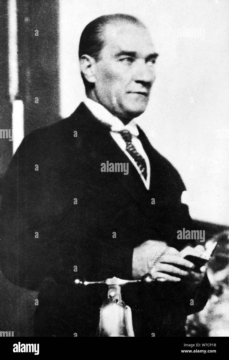 Mustafa Kemal Ataturk (1881-1938), Turkish statesman. Artist: Unknown Stock Photo