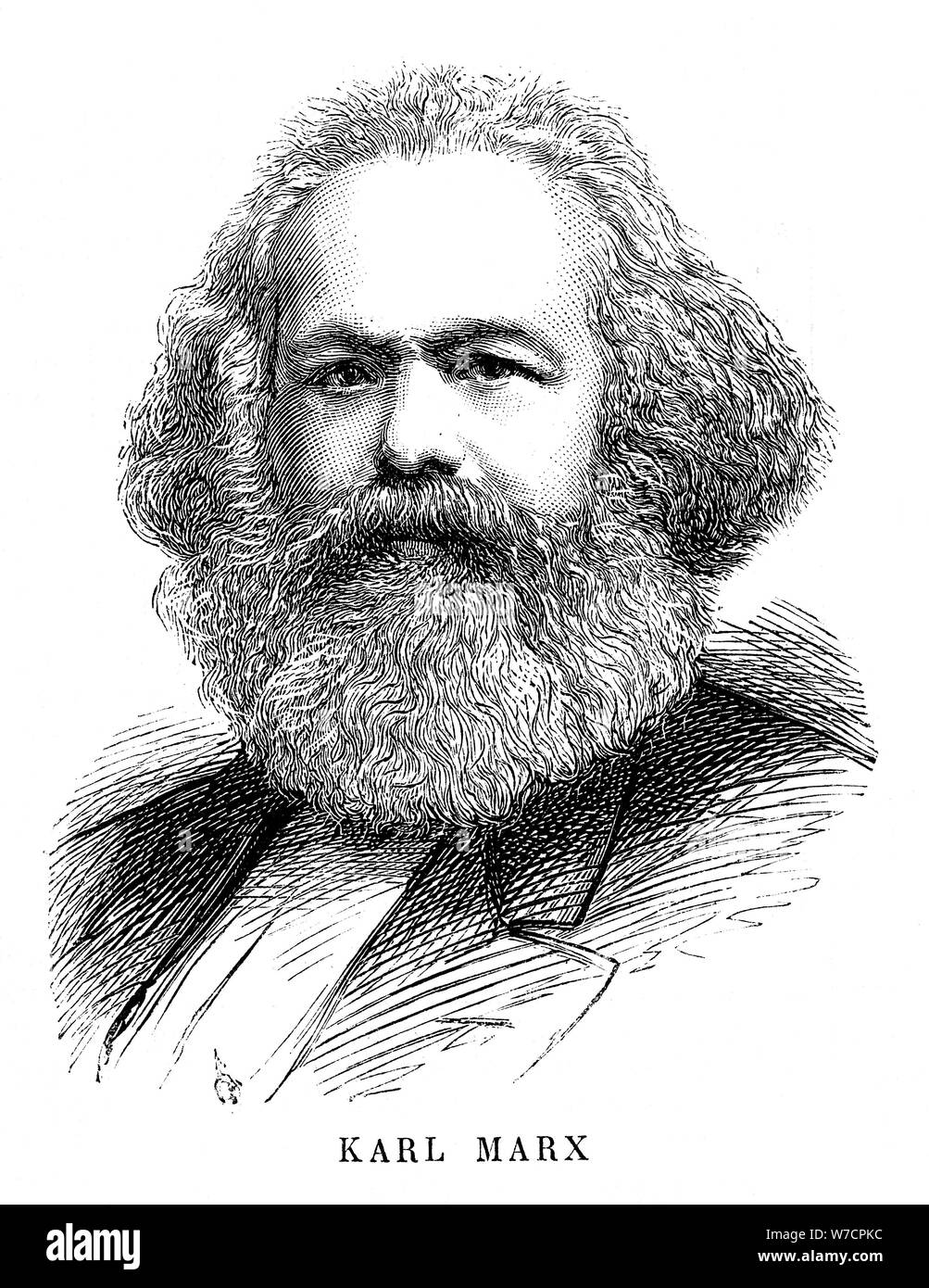Karl Marx, 19th century German political, social and economic theorist. Artist: Unknown Stock Photo