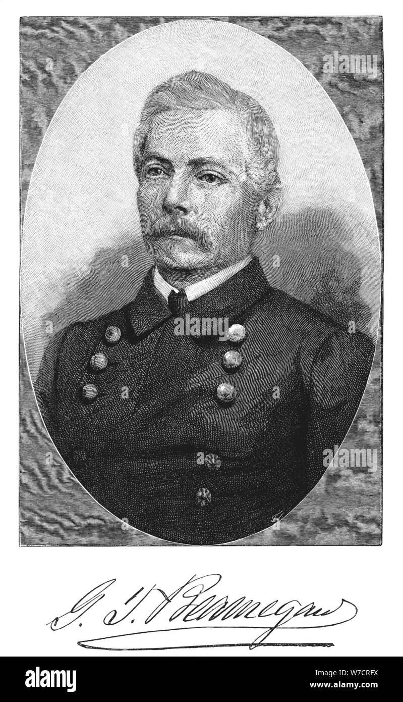 Pierre Gustave Toutant Beauregard, American soldier, 1863. Artist: Unknown Stock Photo