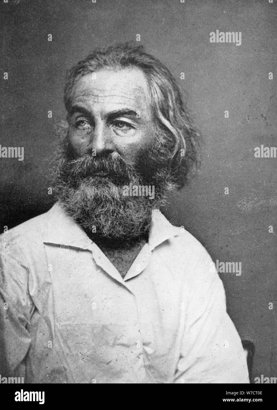 Walt Whitman (1819-1892), American poet, c1880s. Artist: Mathew Brady Stock Photo