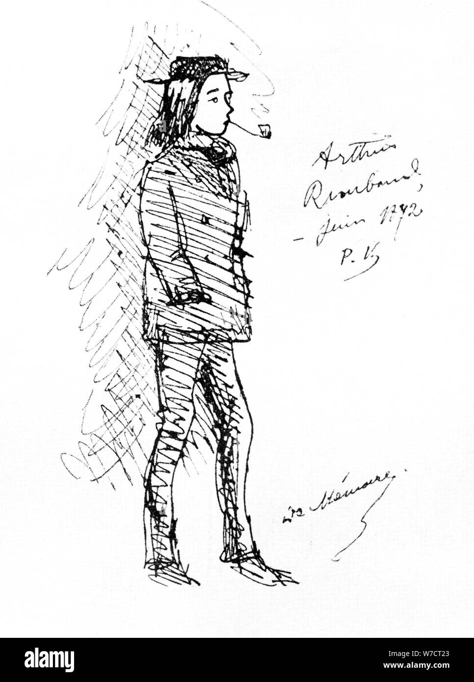 Arthur Rimbaud, French poet and adventurer, 1895. Artist: Unknown Stock Photo