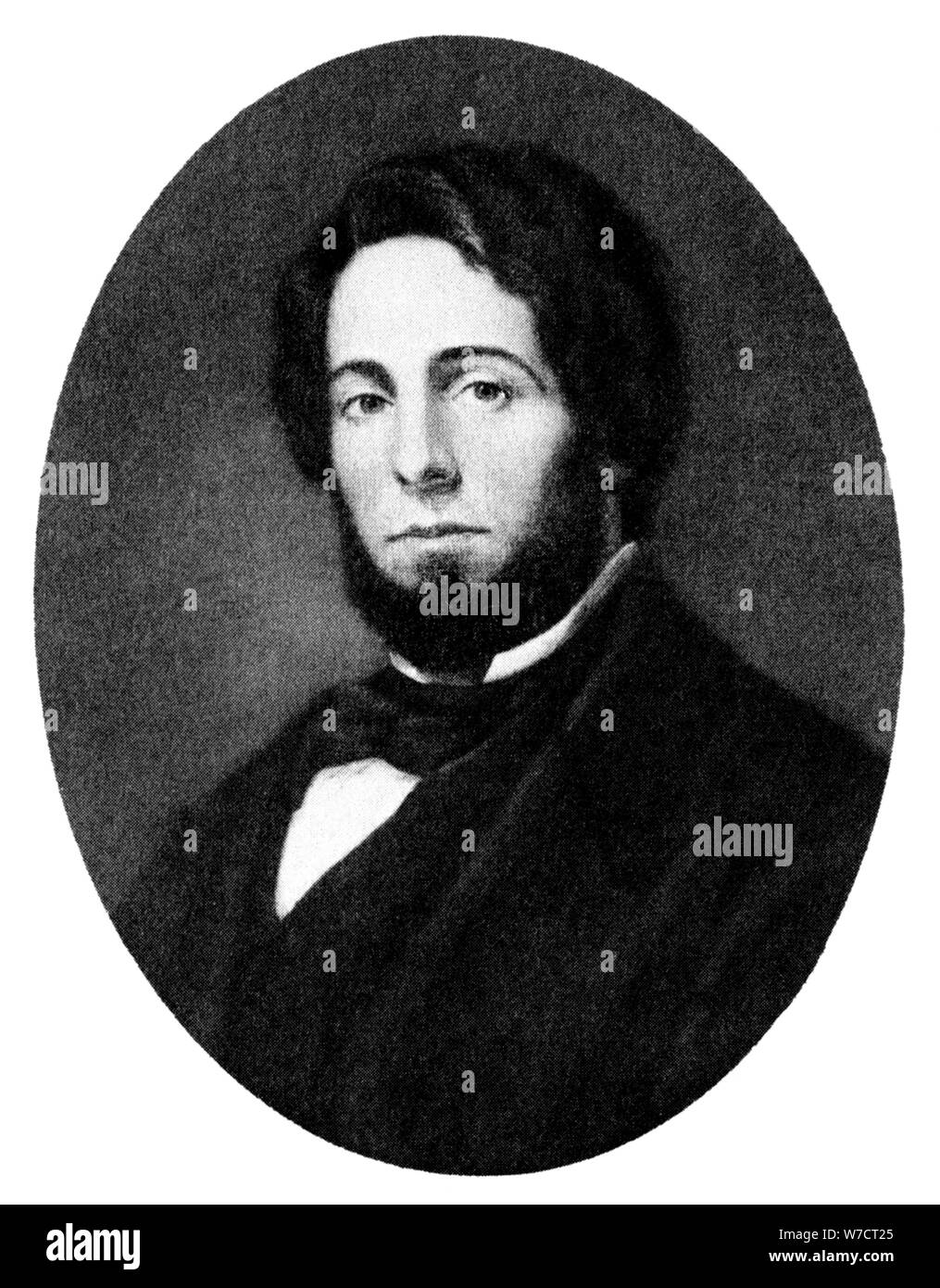 Herman Melville, American author, 19th century. Artist: Unknown Stock Photo