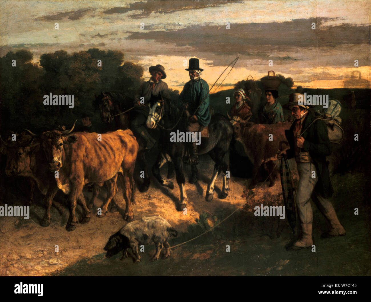 'The Farmers of Flagey' ('Les Paysans de Flagey'), 1855. Artist: Gustave Courbet Stock Photo