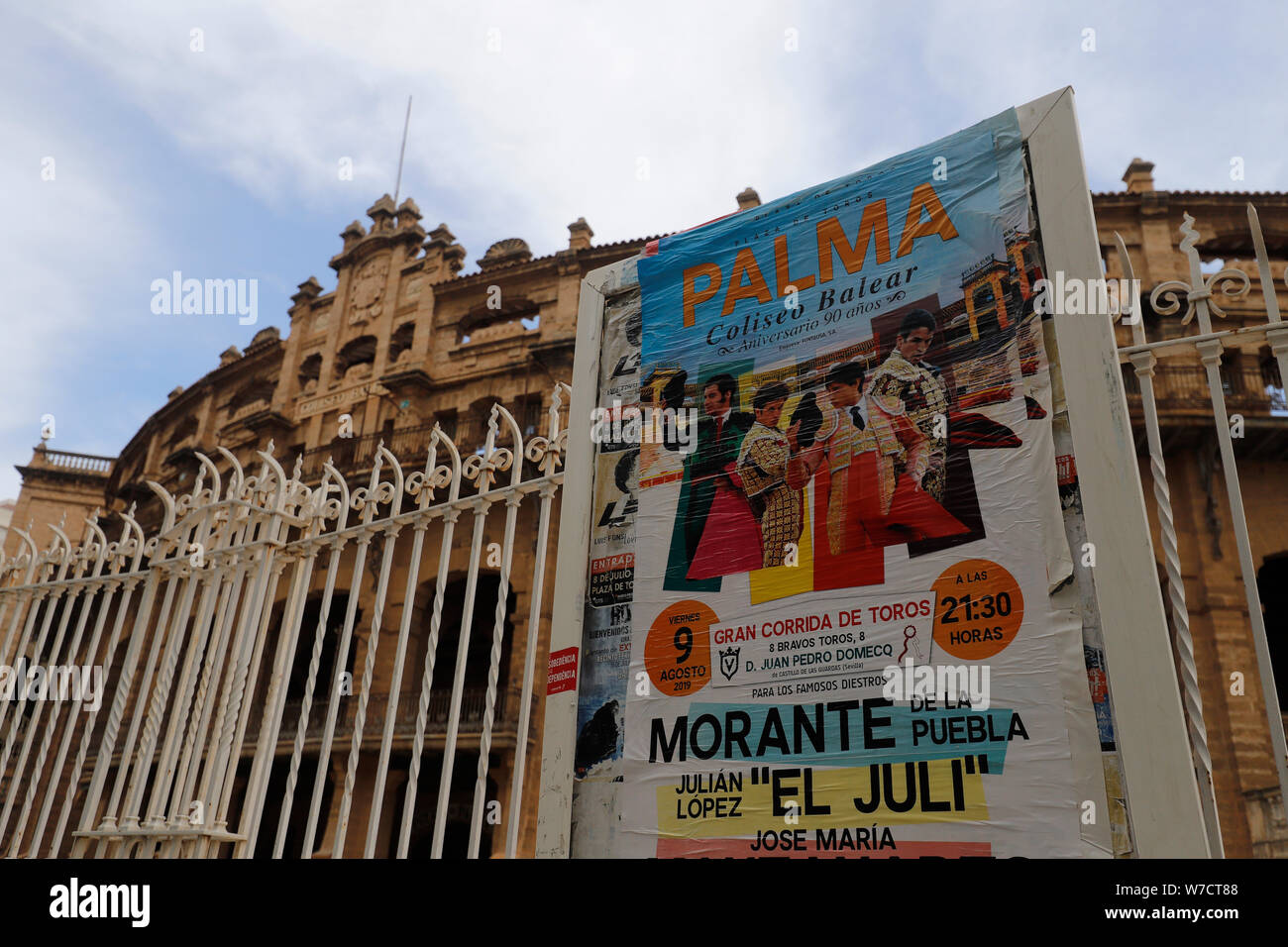 31 July 2019 Spain Palma A Poster Promotes A Bullfight On 09