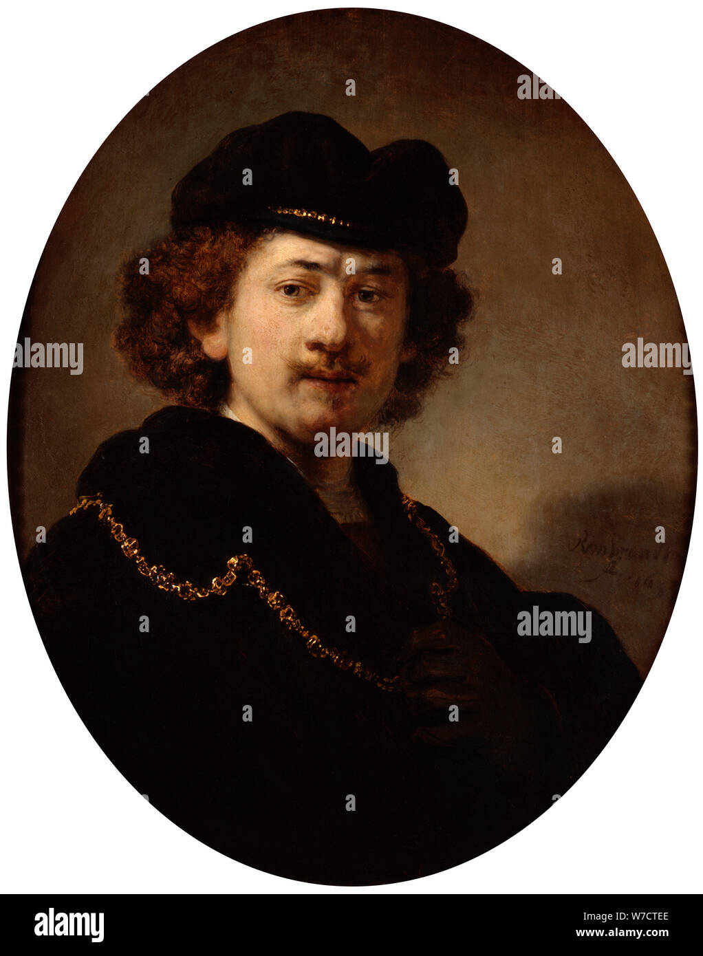 'Self-Portrait with a Gold Chain', 1633.  Artist: Rembrandt Harmensz van Rijn Stock Photo