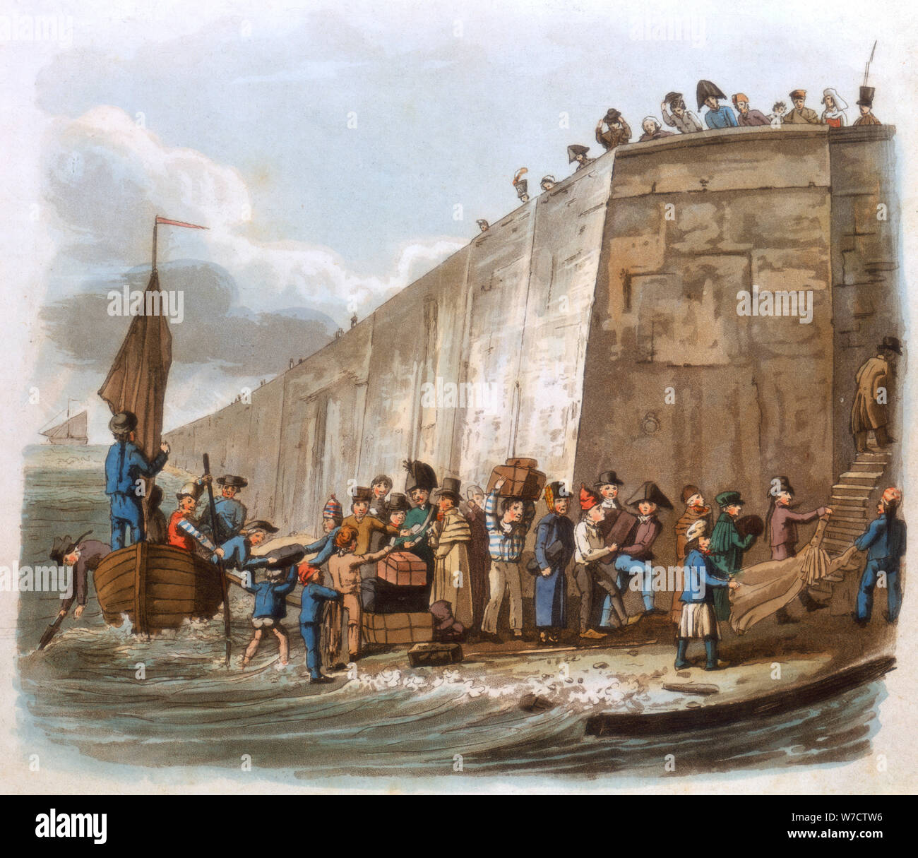 'Arrival at Calais', 1816. Artist: Unknown Stock Photo
