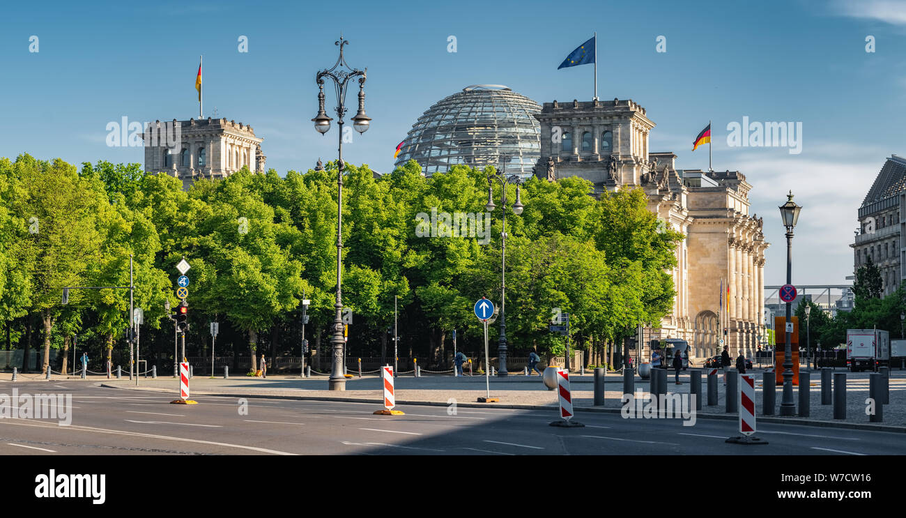 Reichstag building german government in Berlin Stock Photo