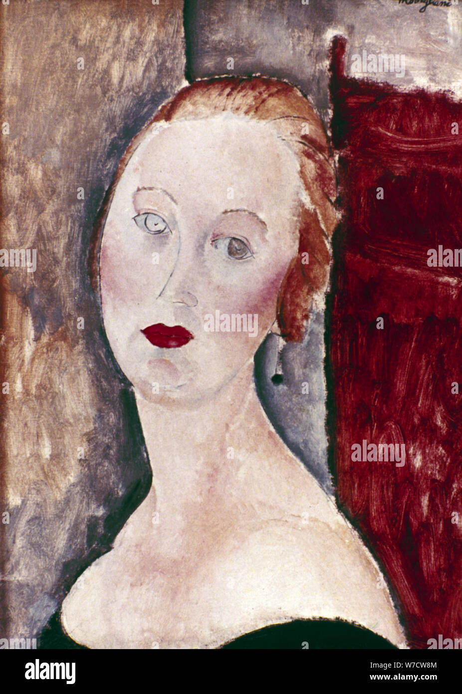 'A Blond Woman. (Portrait of Germaine Survage)', 1918.  Artist: Amadeo Modigliani Stock Photo