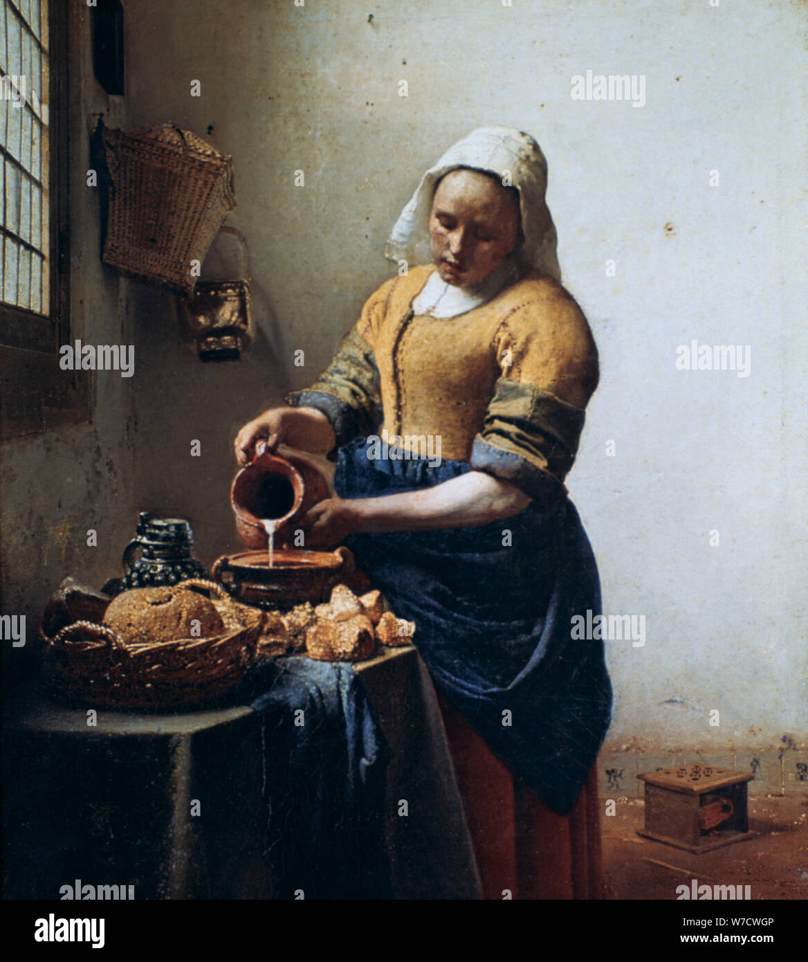 'The Milkmaid', c1658.  Artist: Jan Vermeer Stock Photo