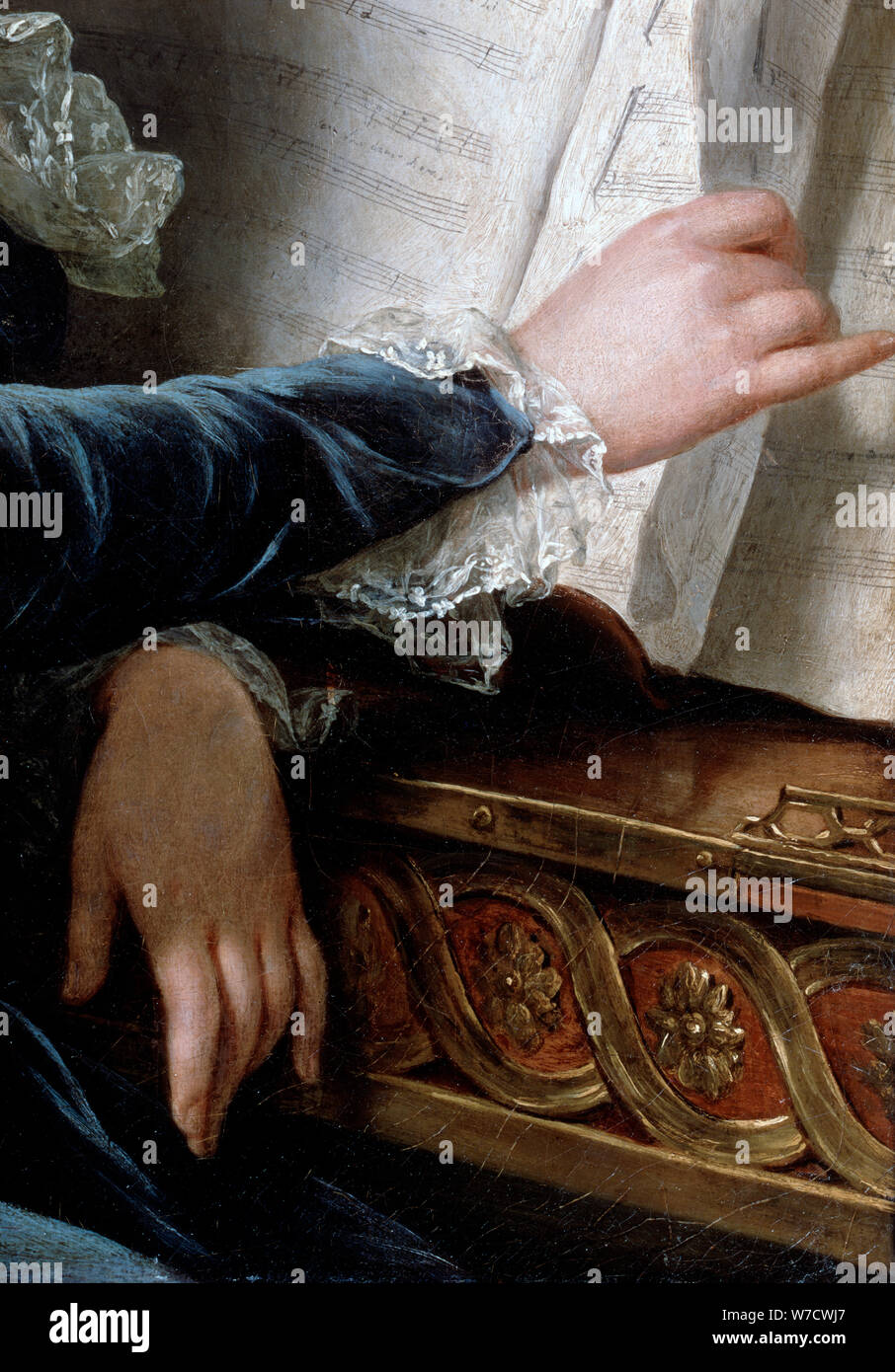 'The Comtesse de Selve Making Music', detail, 1787.  Artist: Adélaïde Labille-Guiard Stock Photo