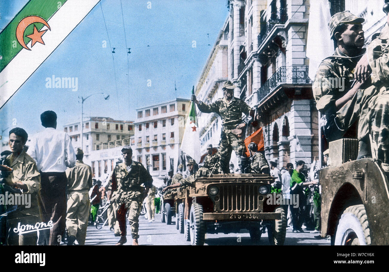 Algerian independence from France, 1962. Artist: Unknown Stock Photo