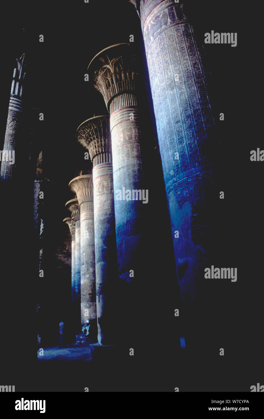 Columns of the Hypostyle Hall, Temple of Khnum, Ptolemaic & Roman Periods. Artist: Unknown Stock Photo