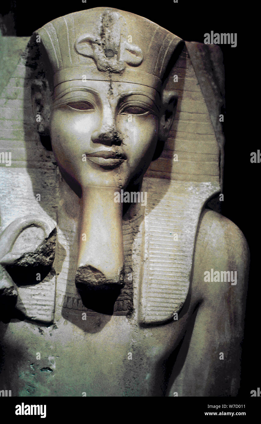 Pharaoh Amenhotep III (Amenophis III), Sobek Temple, Dakamsha, Egypt, c1380 BC. Artist: Unknown Stock Photo