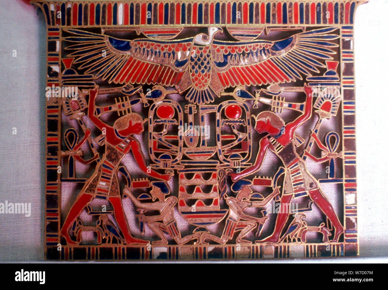 Pectoral showing the Pharaoh smiting his enemies, Egypt, 12th Dynasty, c19th century BC. Artist: Unknown Stock Photo