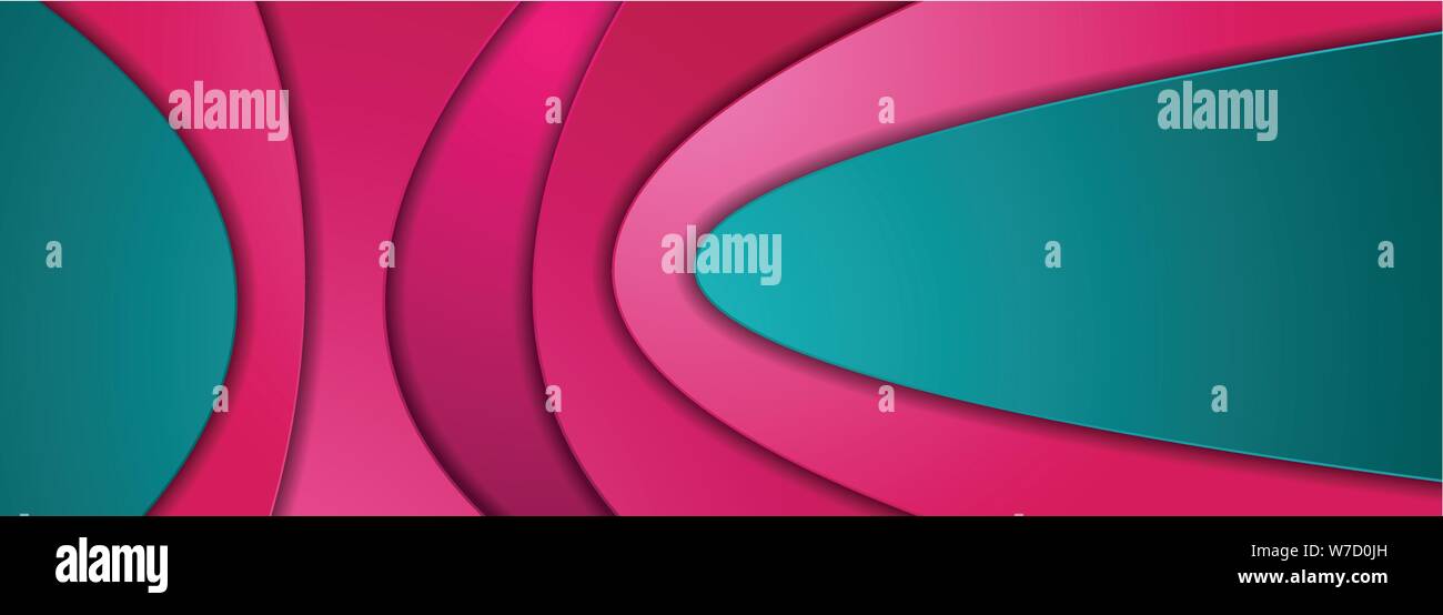 Bright abstract papercut wavy corporate background. Vector design Stock Vector