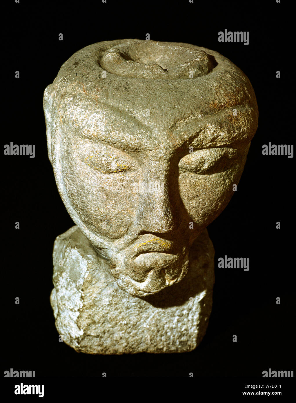 Maponus' Head, Celtic deity. Artist: Unknown Stock Photo