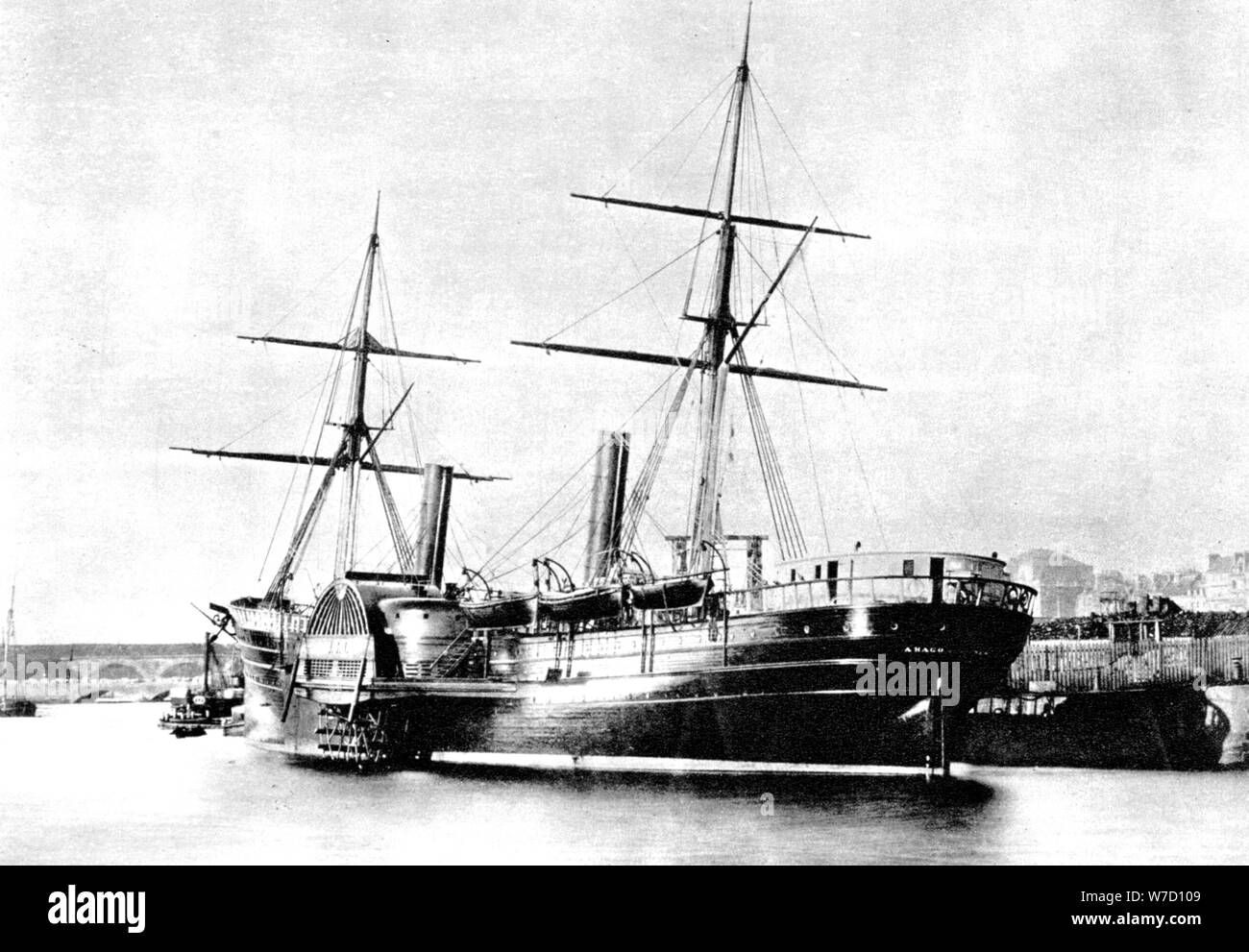 American transatlantic steamship, 'Arago', 1856. Artist: Unknown Stock Photo