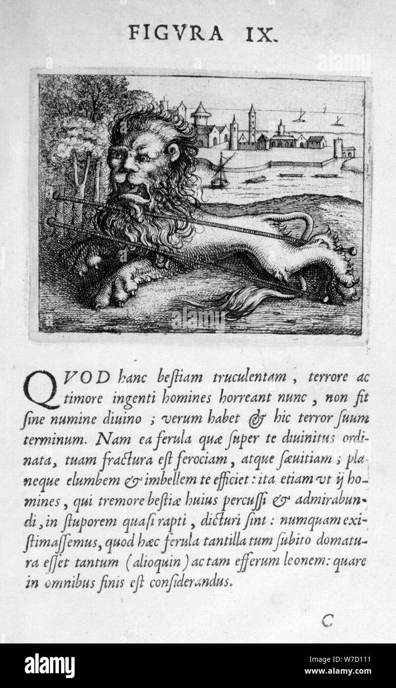 Prophecy figure IX from Prognosticatio Eximii Doctoris Paracelsi, 1536.  Artist: Theophrastus Bombastus von Hohenheim Paracelsus Stock Photo
