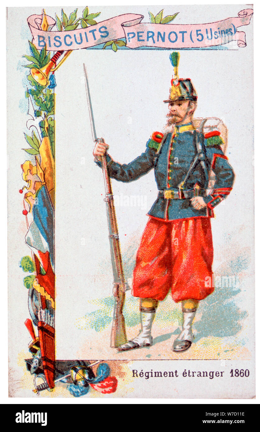French Foreign legionnaire, 1860, (20th century). Artist: Unknown Stock Photo