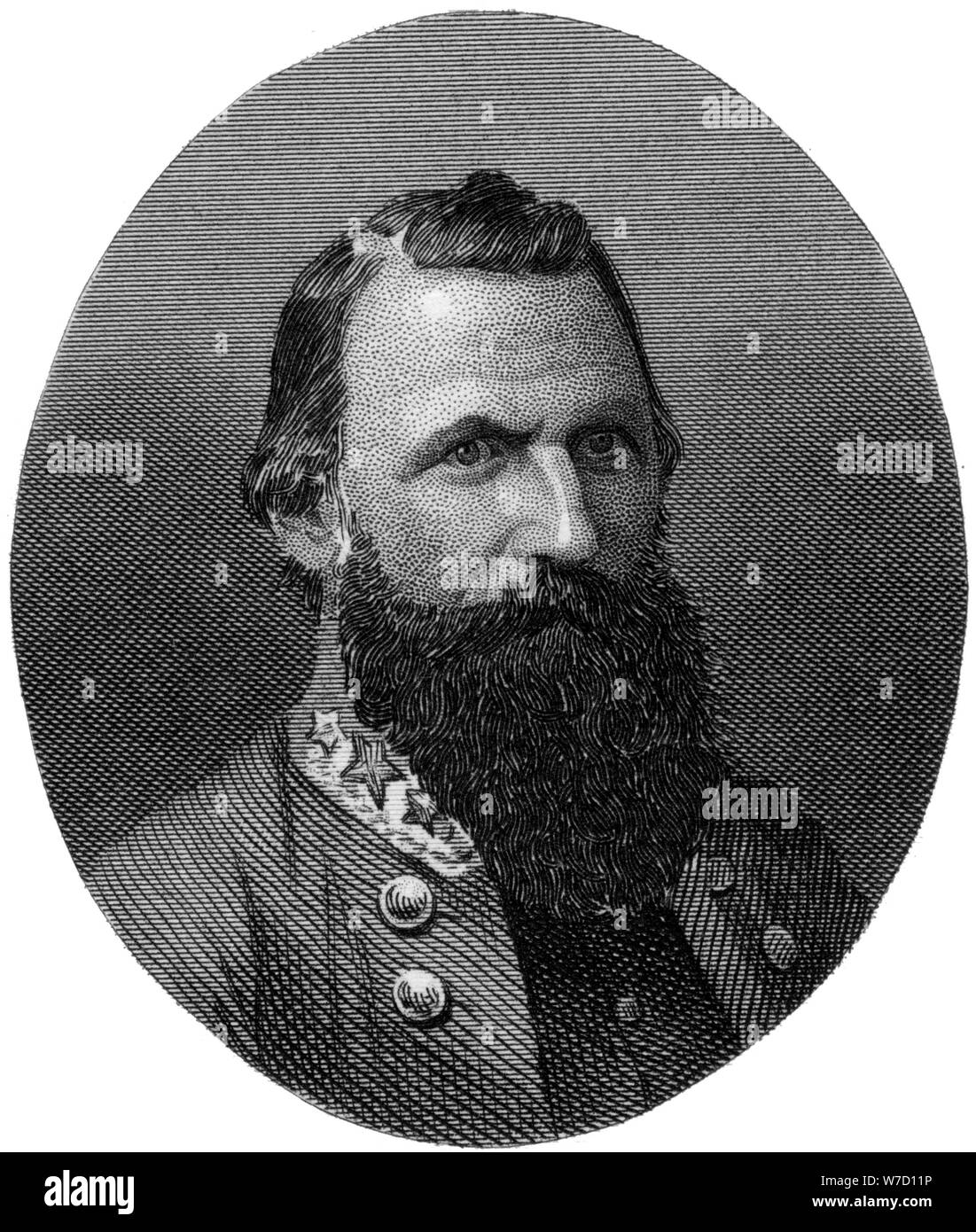 James Ewell Brown Stuart, Confederate general, 1862-1867.Artist: J Rogers Stock Photo