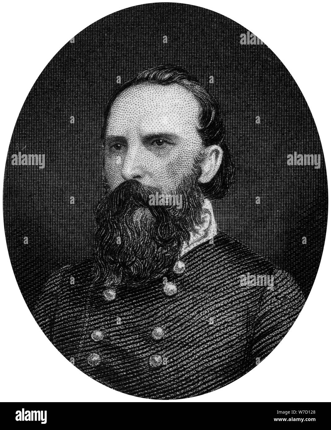 James Longstreet, Confederate general, 1862-1867.Artist: J Rogers Stock Photo