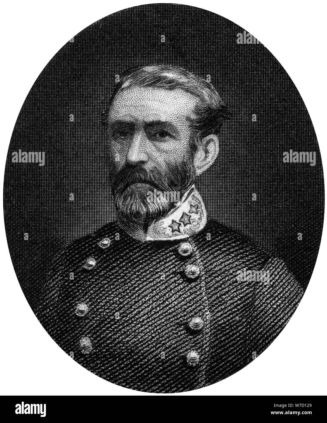 Braxton Bragg, Confederate general, 1862-1867.Artist: J Rogers Stock Photo