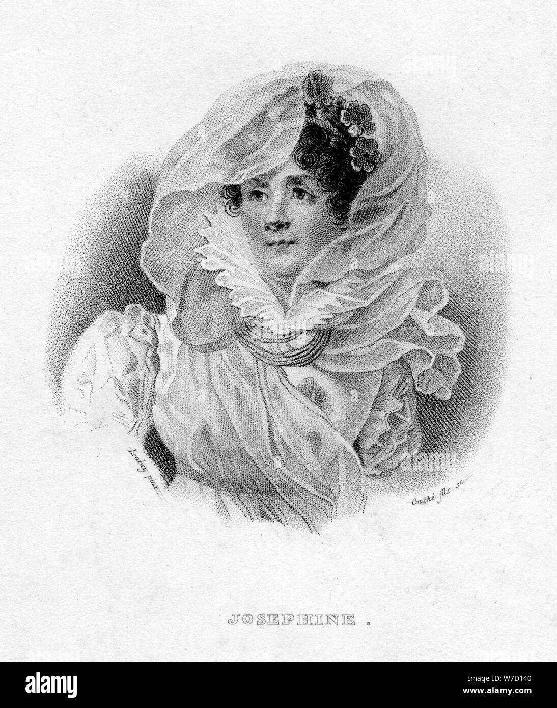 Joséphine de Beauharnais, first wife of Napoléon Bonaparte, and Empress of France, 19th century. Artist: Couche Stock Photo