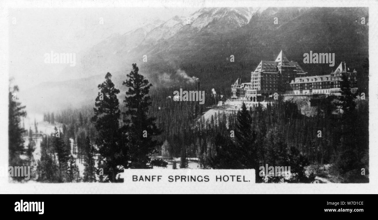 Banff Springs Hotel Alberta Canada C19s Artist Unknown Stock Photo Alamy