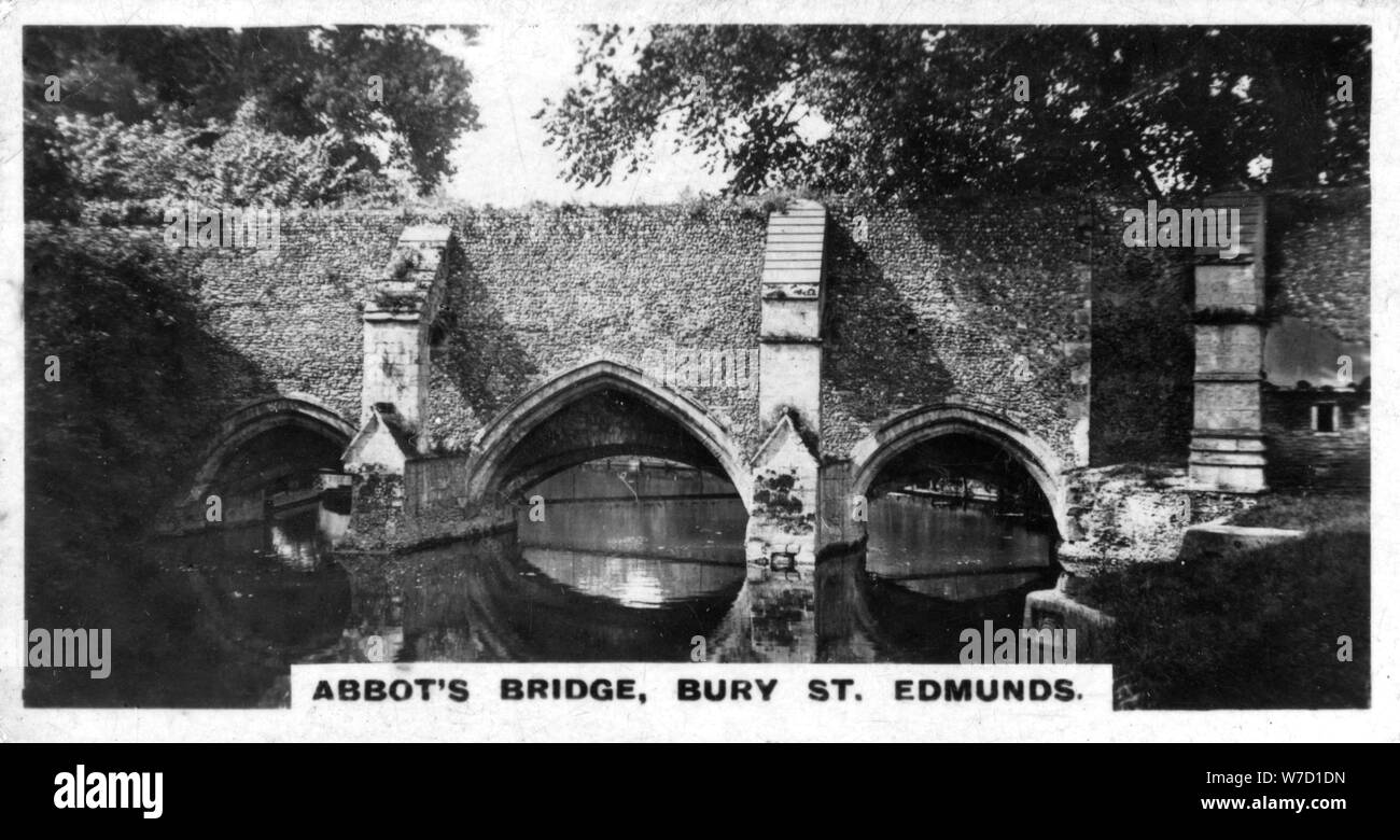 Abbot's Bridge, Bury St Edmunds, Suffolk, c1920s. Artist: Unknown Stock Photo