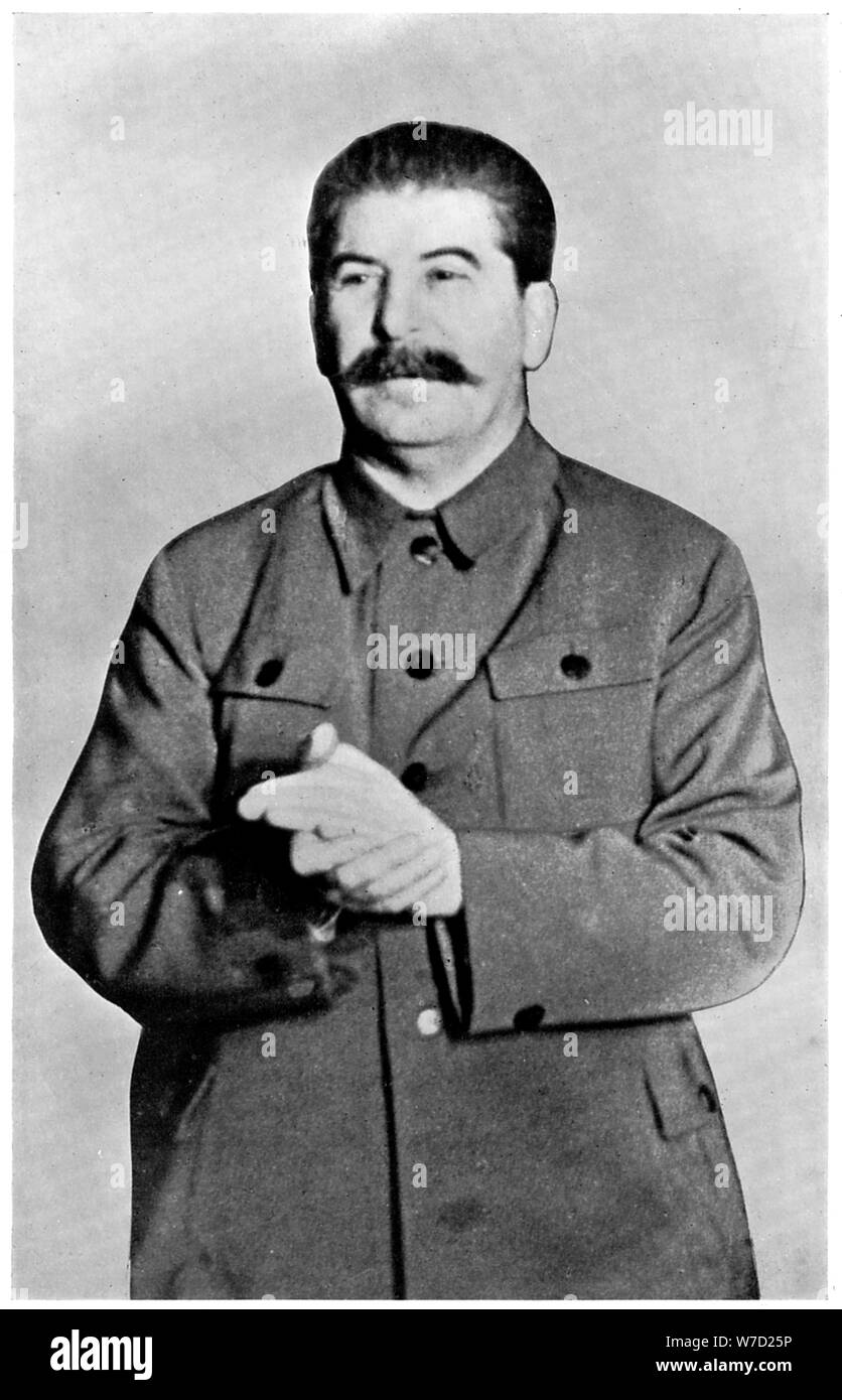 Joseph Stalin (1879-1953), Soviet leader, 20th century. Artist: Unknown Stock Photo