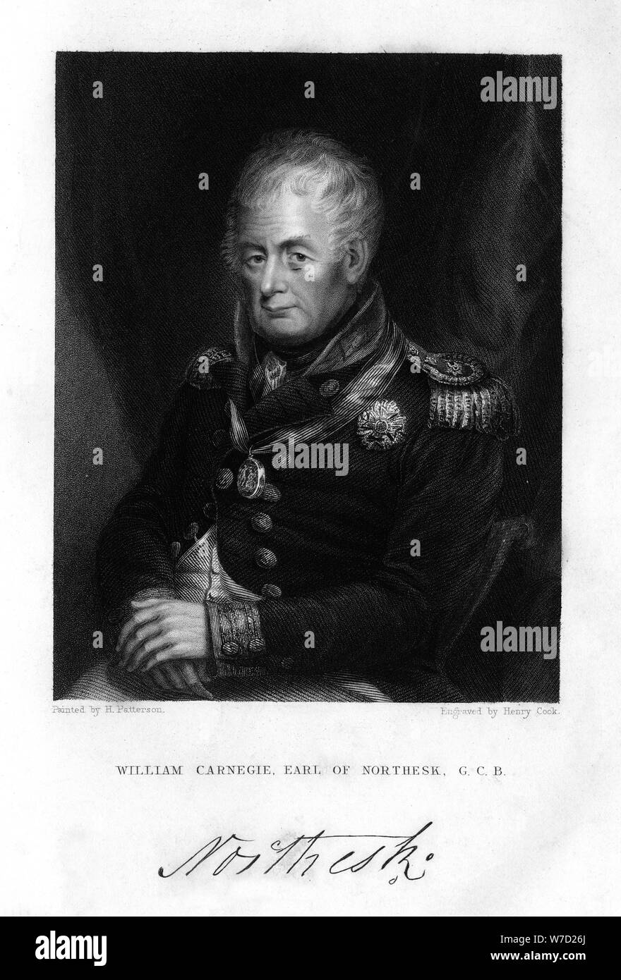 Admiral William Carnegie (1756-1831), 7th Earl of Northesk, 1837.Artist: Henry Cook Stock Photo