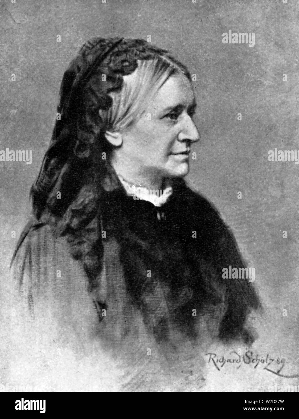 Clara Josephine Wieck Schumann, (1819-1896), leading pianists of the Romantic, 1909. Artist: Unknown Stock Photo