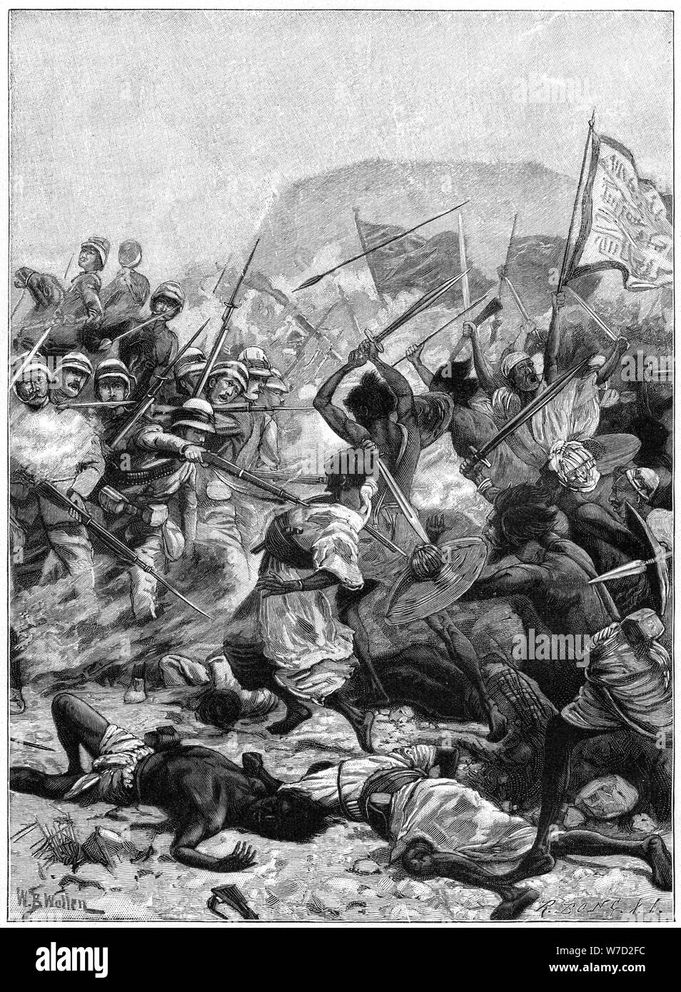 The Battle of Khartoum, 1885 (1900). Artist: Unknown Stock Photo